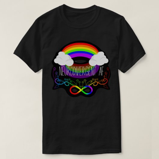 Neurodivergent AF T-shirt (Design voorkant)