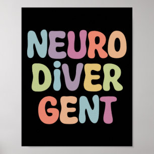 Neurodivergent autisme bewustzijn acceptatie poster