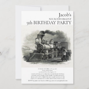 Neurodivergent Autiste Invitation de fête d'annive