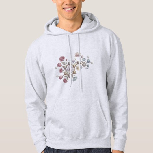  Neurodivergent Dopamine Molecule - Botanical Hoodie (Voorkant)