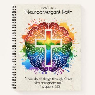 Neurodivergent Geloof - Regenboog Hersenen Notitieboek