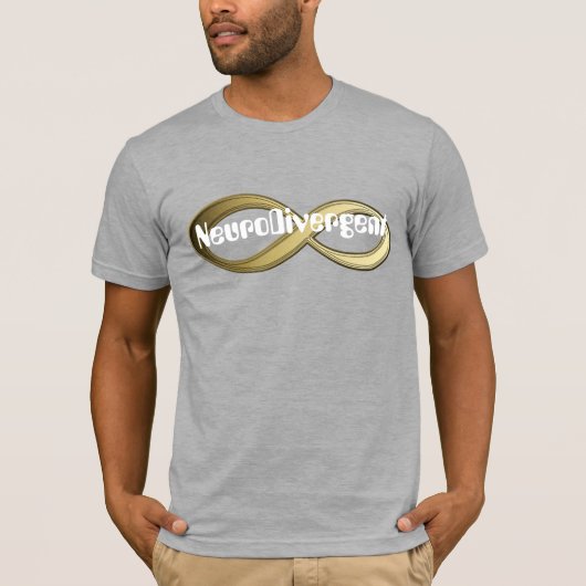 NeuroDivergent Gold Infinity Shirt (Voorkant)