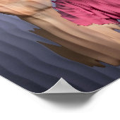 Neurodivergent kind meisje met roze hoofdtelefoon poster (Hoek)