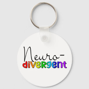 neurodivergent   Neurodiversity Awareness Rainbow Sleutelhanger