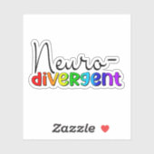 neurodivergent | Neurodiversity Awareness Rainbow Sticker (Vel)
