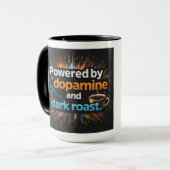  Neurodivergent Powered by Dopamine Coffee  Mok (Voorkant links)