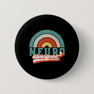 Neurodivergent Pride voor autisme Adhd en wees op Ronde Button 5,7 Cm
