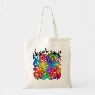 Neurodivergent Rainbow Brain voor Autisme Acceptat Tote Bag