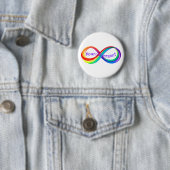 Neurodivergent Rainbow Infinity Symbol Button (In situ)