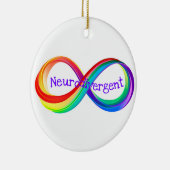 Neurodivergent Rainbow Infinity Symbol Button Keramisch Ornament (Rechts)