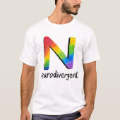 Neurodivergent (Rainbow Stropdas-Dye N) T-shirt (Voorkant)