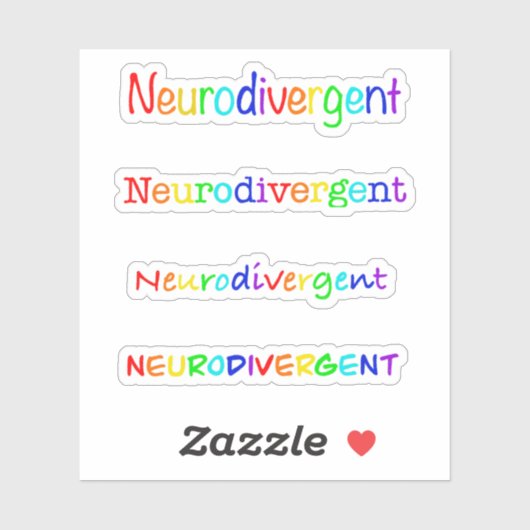 Neurodivergent - Regenboog - Bewustheid en accepta Sticker (Vel)