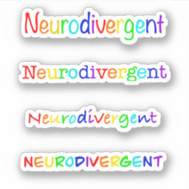Neurodivergent - Regenboog - Bewustheid en accepta Sticker