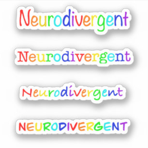 Neurodivergent - Regenboog - Bewustheid en accepta Sticker