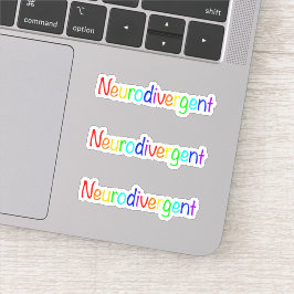 "Neurodivergent" regenboog vieren neurodiversiteit Sticker