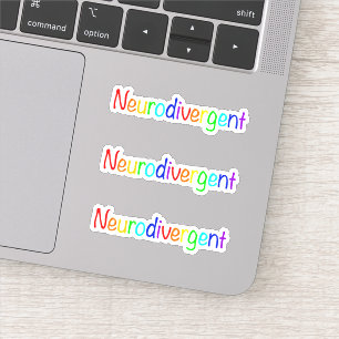 "Neurodivergent" regenboog vieren neurodiversiteit Sticker