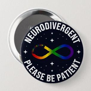 neurodivergent-symbool ronde button 4,0 cm