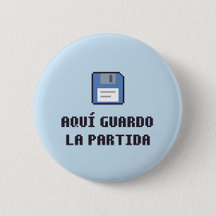 Neurodivergente Catalaans Save Point Knop Ronde Button 5,7 Cm