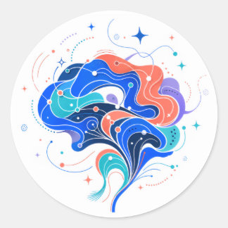 Neurodivergente Hersenen Ronde Sticker