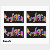 Neurodivergente typografie Neurodiversity Awarenes Rechthoekige Sticker (Vel)