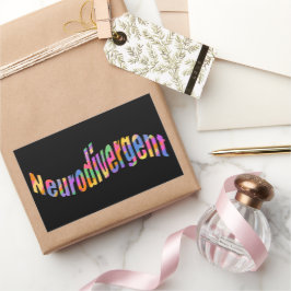 Neurodivergente typografie Neurodiversity Awarenes Rechthoekige Sticker