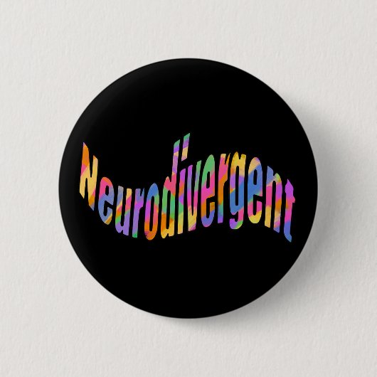 Neurodivergente typografie Neurodiversity Awarenes Ronde Button 5,7 Cm (Voorkant)
