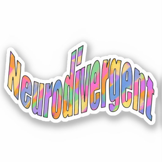 Neurodivergente typografie Neurodiversity Awarenes Sticker (Voorkant)