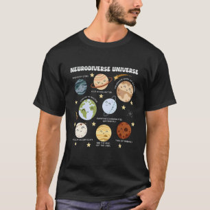 Neurodivers Heelal Ruimte Planeet Speciaal Onderwi T-shirt