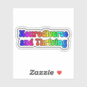 Neurodiverse en bloeiende regenboog Neurodiversite Sticker (Vel)