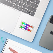 Neurodiverse en EMPOWERED Rainbow Neurodiversity Sticker (Laptop met iPhone)