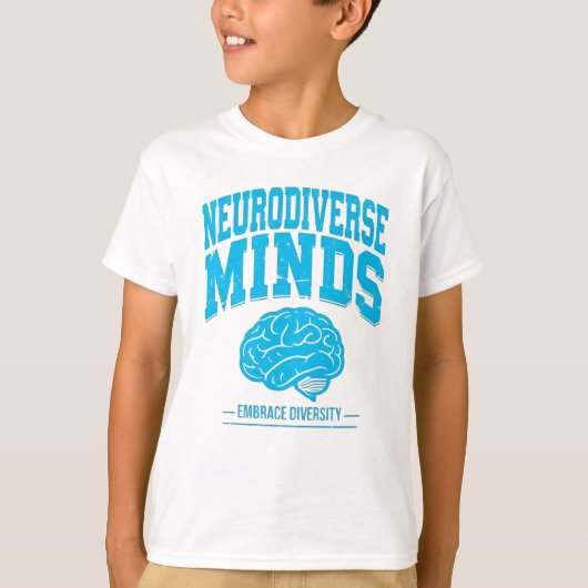 Neurodiverse Minds Brain Graphic T-shirt (Voorkant)