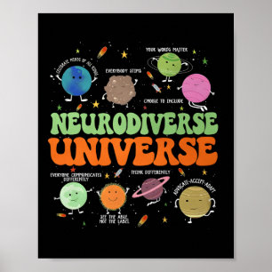 Neurodiverse Universum Autisme Bewustzijn Special Poster