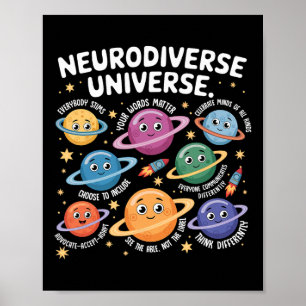 Neurodiverse Universum Autisme Inclusie Planeten A Poster