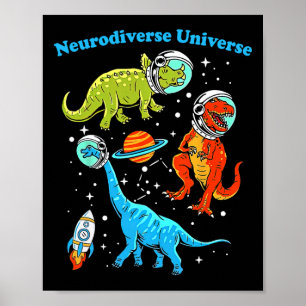 Neurodiverse Universum Dinosaurussen Ruimte ADHD A Poster