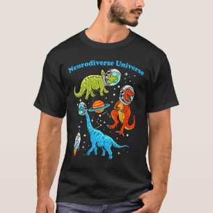 Neurodiverse Universum Dinosaurussen Ruimte ADHD A T-shirt