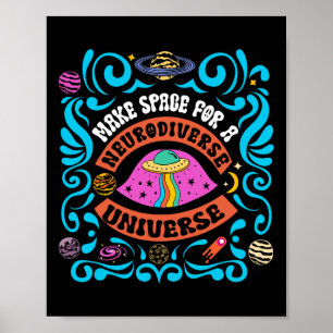 Neurodiverse Universum Neurodiversiteit ADHD Autis Poster