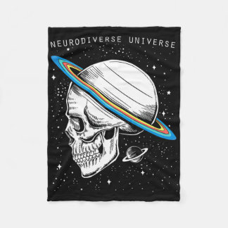 Neurodiverse Universum Schedel Neurodiversiteit Au Fleece Deken