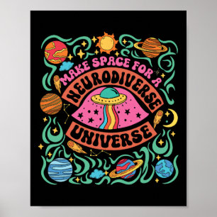 Neurodiverse Universum Speciaal Onderwijs Leraar A Poster