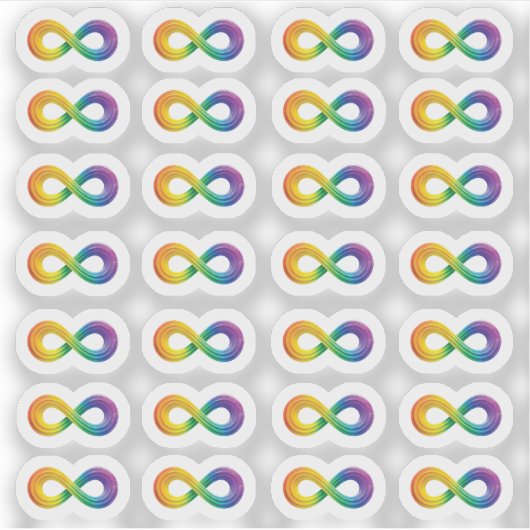 Neurodiversité Autisme Acceptation Rainbow Sticker (Devant)