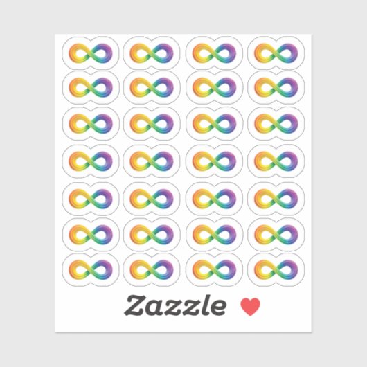 Neurodiversité Autisme Acceptation Rainbow Sticker (Feuille)