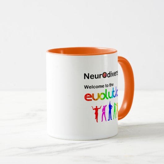 Neurodiversité Bienvenue à Evolution Coffee Mug (Devant droit)
