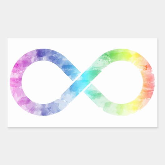 Neurodiversité Sticker en aquarelle arc-en-ciel (Devant)