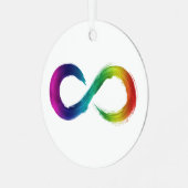 Neurodiversiteit (autisme, adhd, enz.) metalen ornament (Voorkant links)