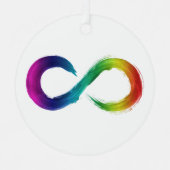 Neurodiversiteit (autisme, adhd, enz.) metalen ornament (Voorkant)