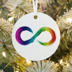 Neurodiversiteit (autisme, adhd, enz.) metalen ornament