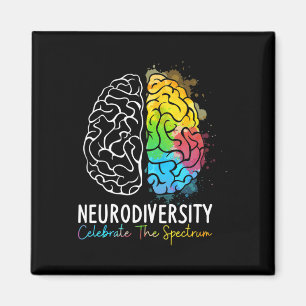 Neurodiversiteit - Autisme Spectrum ASD ADHD Rainb Magneet
