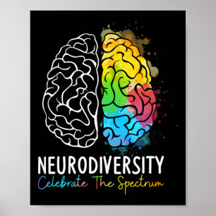 Neurodiversiteit - Autisme Spectrum ASD ADHD Rainb Poster