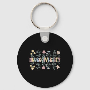 Neurodiversiteit Bloemen Autisme Neurodiverent 1 Sleutelhanger