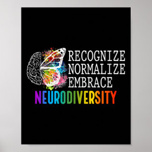 Neurodiversiteit Herken Normaliseer Omarm ADHD Au Poster