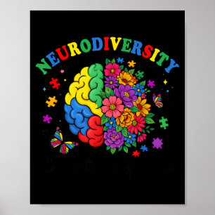 Neurodiversiteit Hersen Autisme Bewustzijn ASD ADH Poster